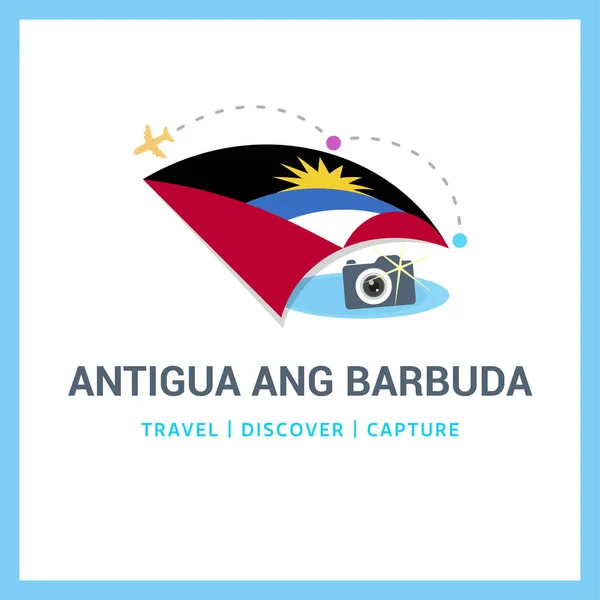 Антигуа і Барбуда Національний прапор логотип — стоковий вектор