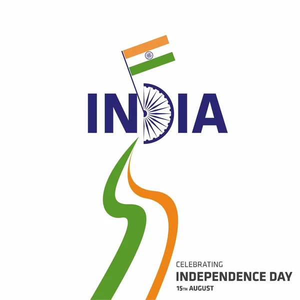 Indépendance de l'Inde carte de jour — Image vectorielle