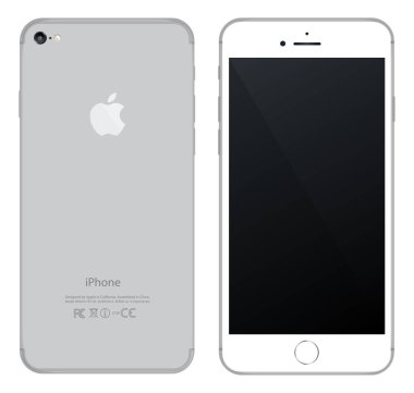 iPhone mockup ön, yan ve arka