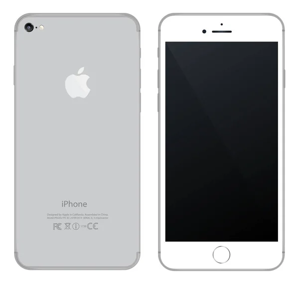 IPhone mockup voorzijde, zijkant en achterkant — Stockvector