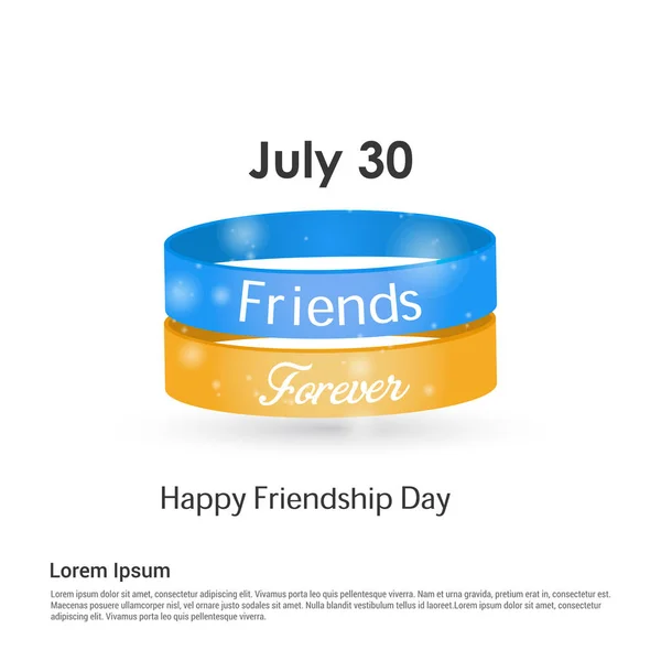 Feliz cartão do dia da amizade —  Vetores de Stock