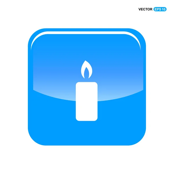 Burning candle icon — Stock Vector