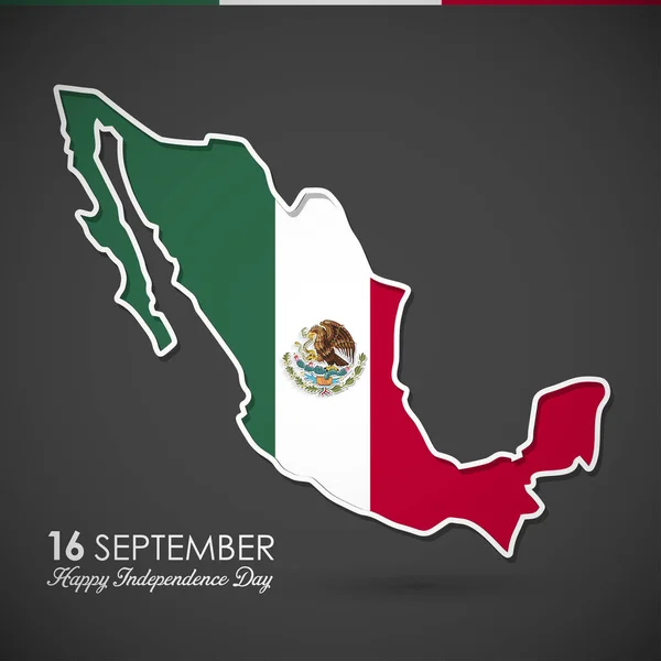 Mexikó függetlenségi nap kártya — Stock Vector