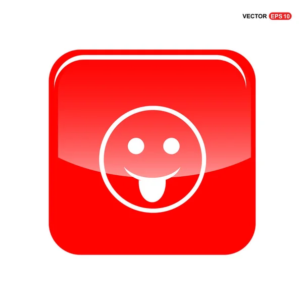 Ícone de emoticon rosto — Vetor de Stock