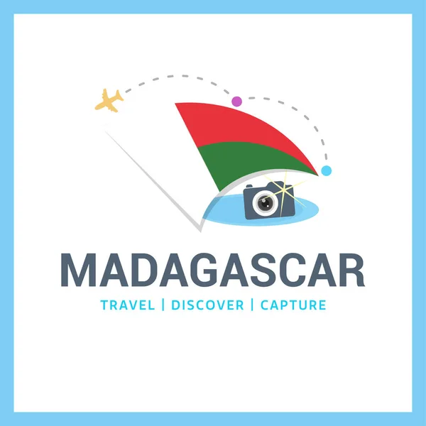 Madagaszkár zászlaja logó — Stock Vector