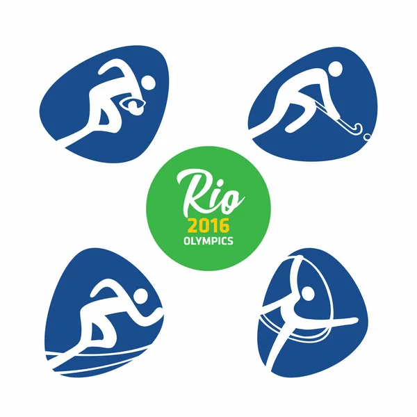 Olympijské hry Rio 2016 karta — Stockový vektor