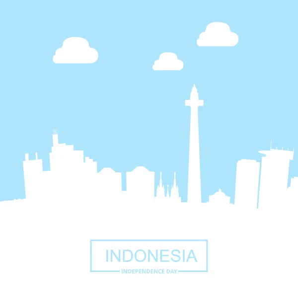 Indonesia Tarjeta del Día de la Independencia — Vector de stock