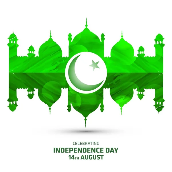 Kartu Hari Kemerdekaan Pakistan - Stok Vektor