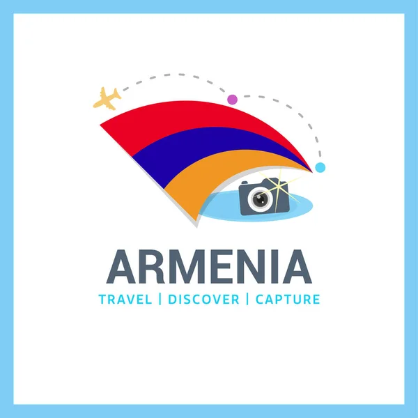 Armenia logotipo de la bandera nacional — Vector de stock