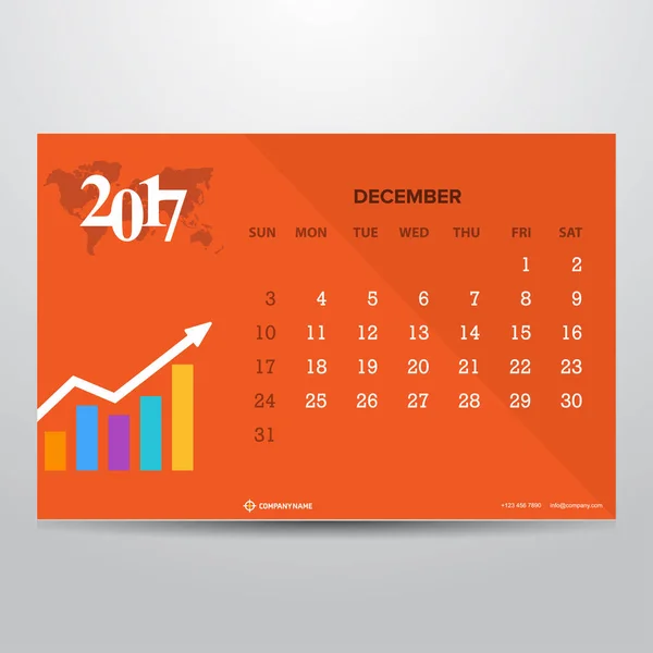 Conception imprimable du calendrier — Image vectorielle