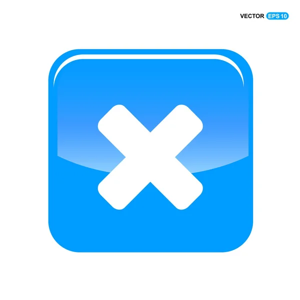 Delete cross icon — Stock Vector