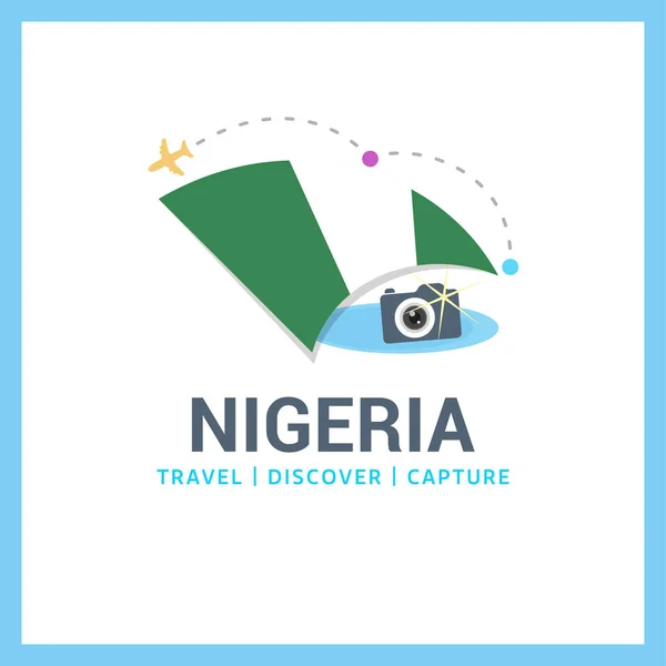 Nigeria bandera nacional logo — Vector de stock