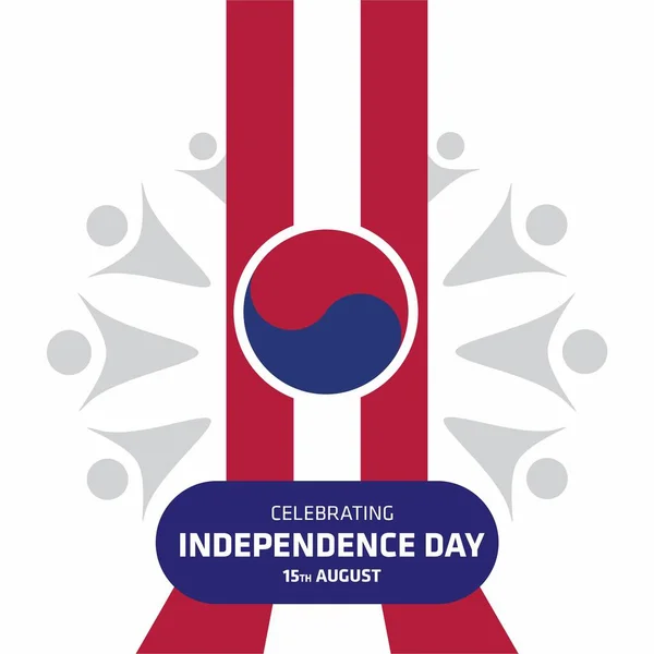 Sydkorea Independence Day card — Stock vektor