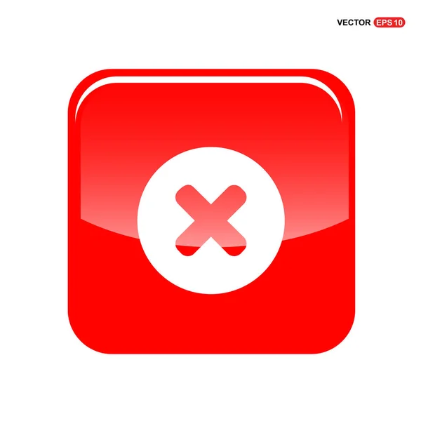Delete icon with Cross sign — Stock Vector