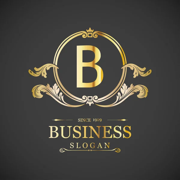 Golden business logotype icon — Stock Vector