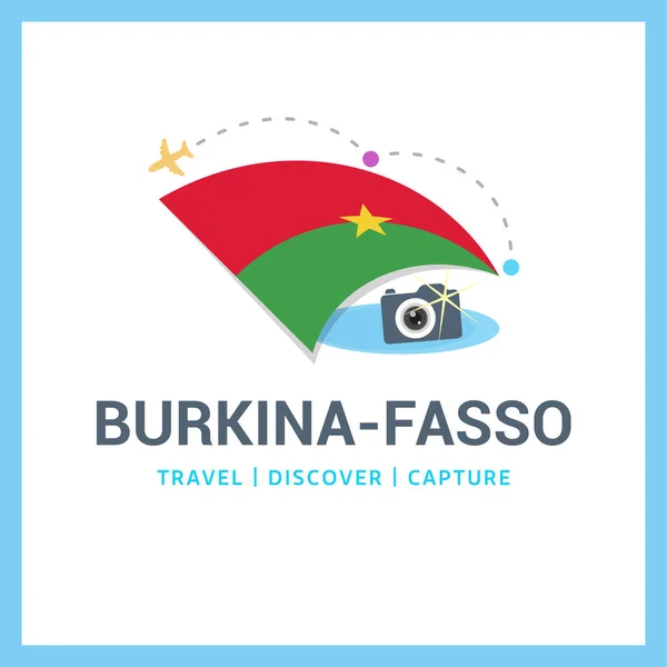 Logotipo de la bandera nacional burkina-fasso — Vector de stock