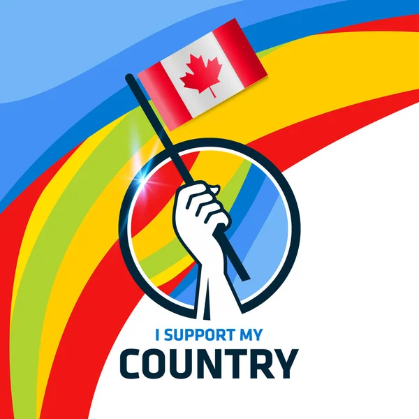 カナダ国旗ロゴ — ストックベクタ