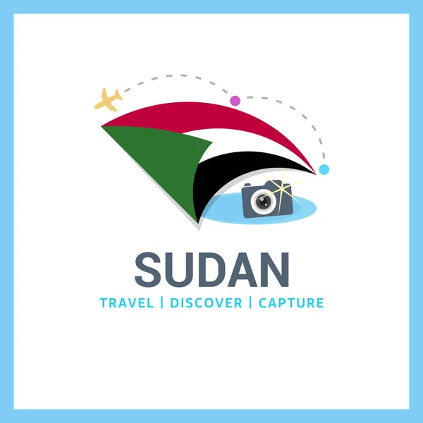 Logo der sudanesischen Nationalflagge — Stockvektor