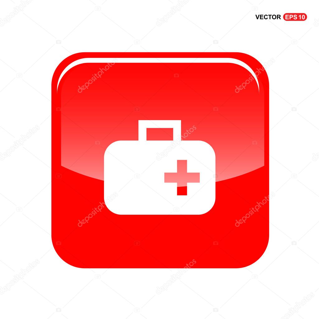 Medicine chest, first aid kit icon. vector illustration