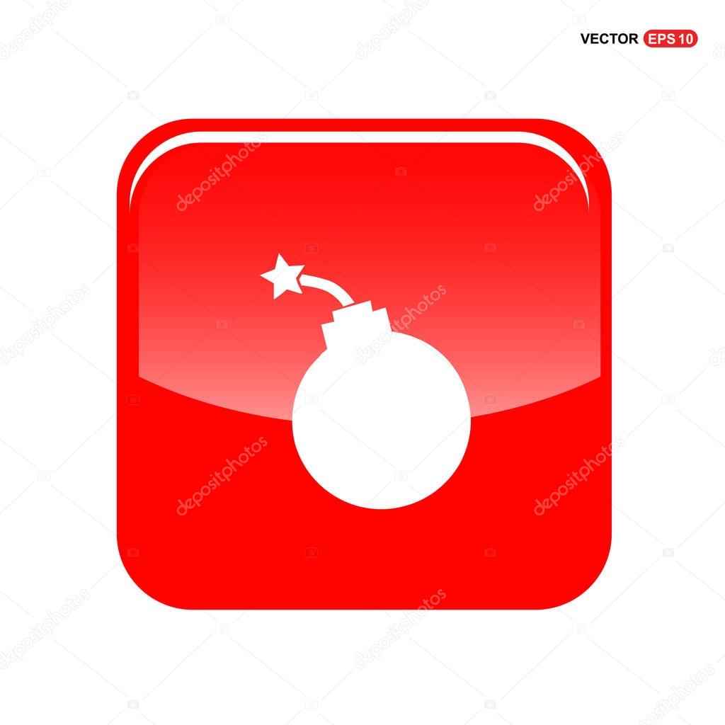 Explosive bomb icon. vector illustration