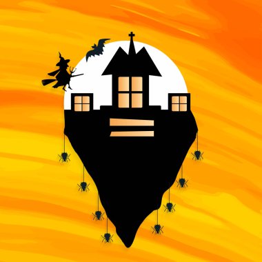 daveti üzerine Cadılar Bayramı partisi, tebrik kartı 