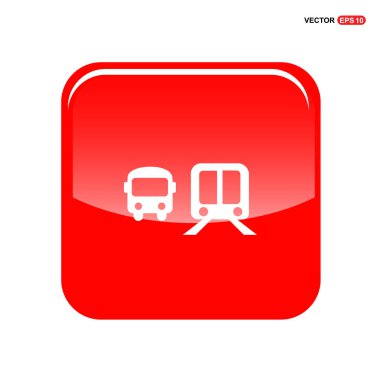 yolcu otobüs ve tren simgesi
