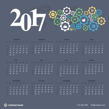 Takvimin yazdırılabilir tasarım