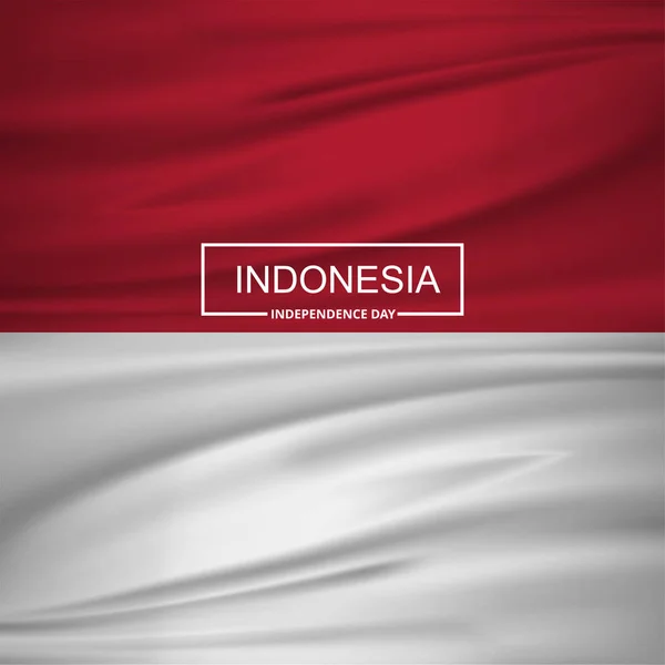 Indonesia Tarjeta del Día de la Independencia — Vector de stock