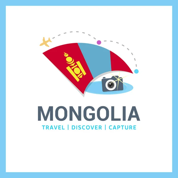 Логотип Національний прапор Монголії — стоковий вектор