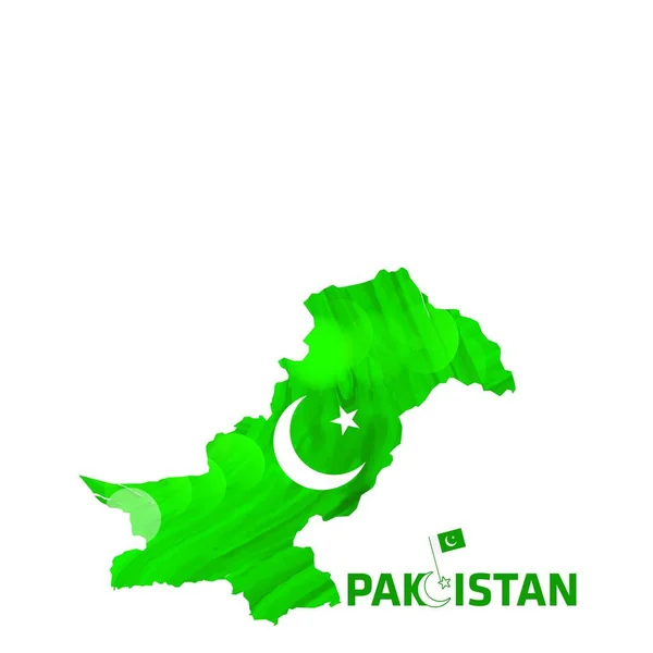 파키스탄 독립 기념일 카드 — 스톡 벡터