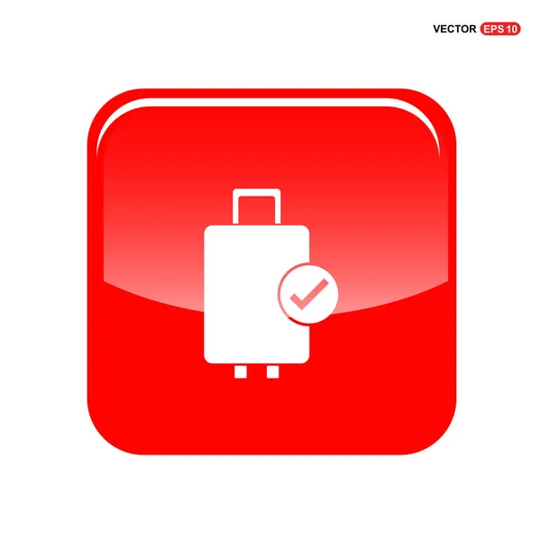 Check in icono de equipaje — Vector de stock