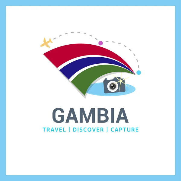 Logo Bandera Nacional de Gambia — Vector de stock