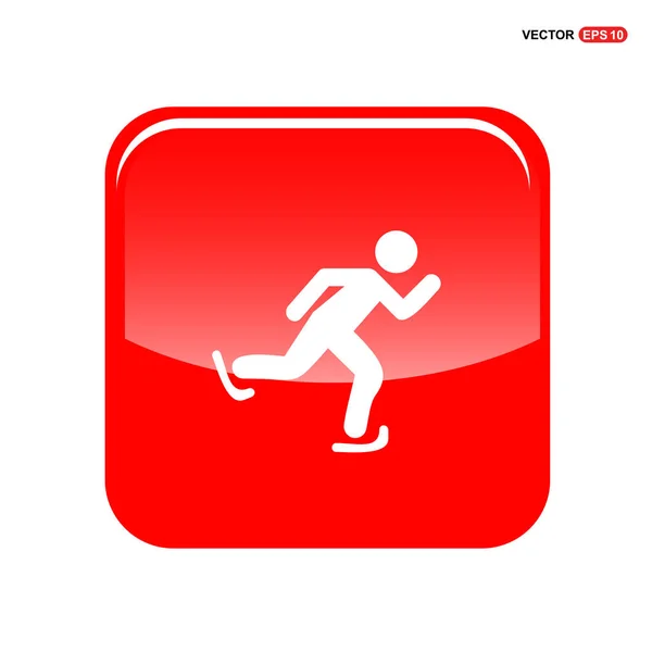 Speed skating icon — Stock Vector