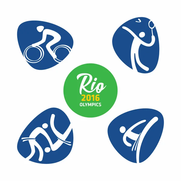 Rio Olympics 2016 tarjeta — Archivo Imágenes Vectoriales