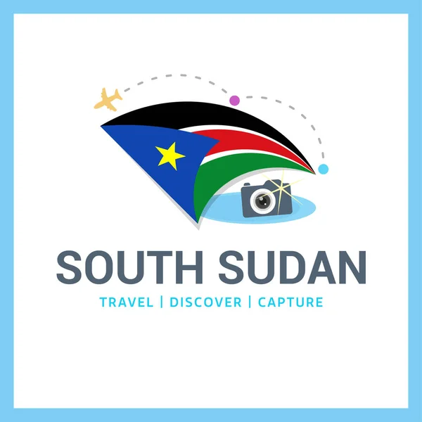 Південний Судан Національний прапор логотип — стоковий вектор