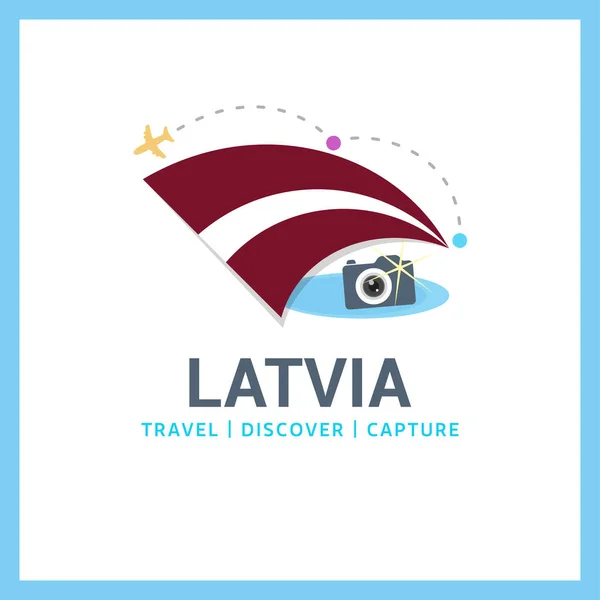 Логотип Національний прапор Латвії — стоковий вектор