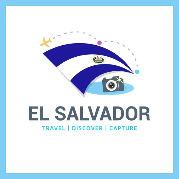 El Salvador zászlaja logó — Stock Vector