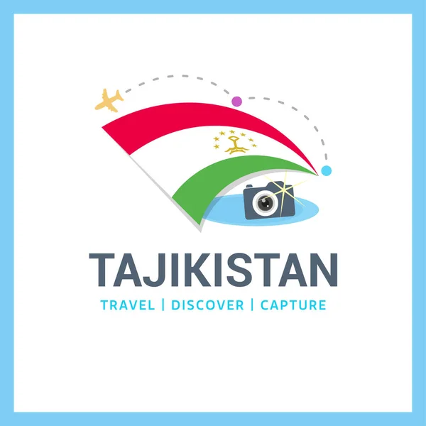 Логотип Національний прапор Таджикистану — стоковий вектор