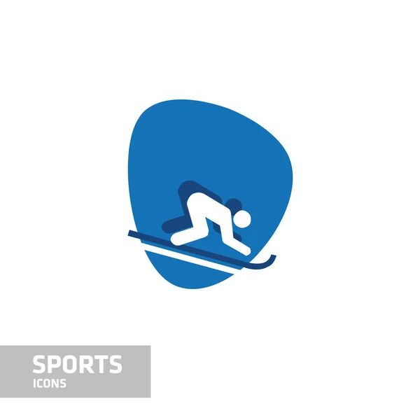Modré a bílé sportovní ikona — Stockový vektor