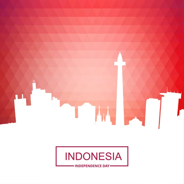 Indonesien Independence Day card — Stock vektor