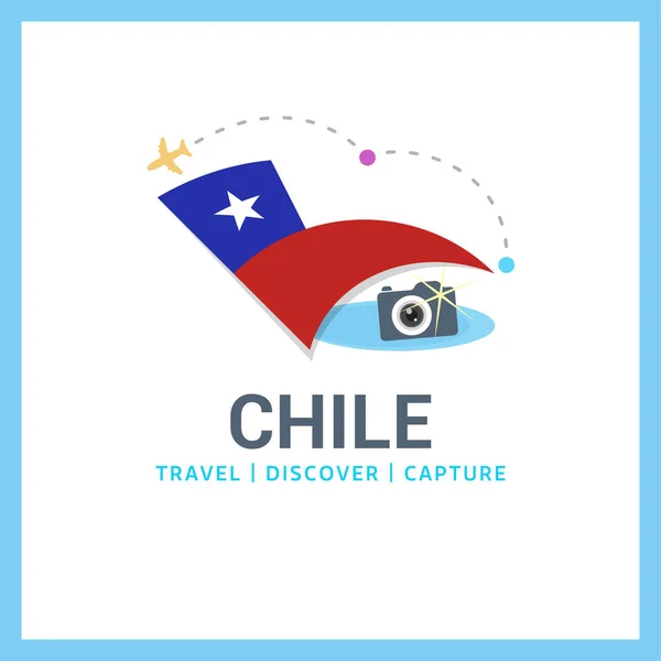 Logo Bandera Nacional de Chile — Vector de stock