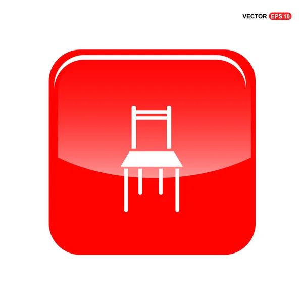 Ξύλινο εικονίδιο καρέκλας — Διανυσματικό Αρχείο