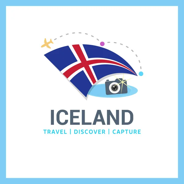 Isländische Nationalflagge — Stockvektor