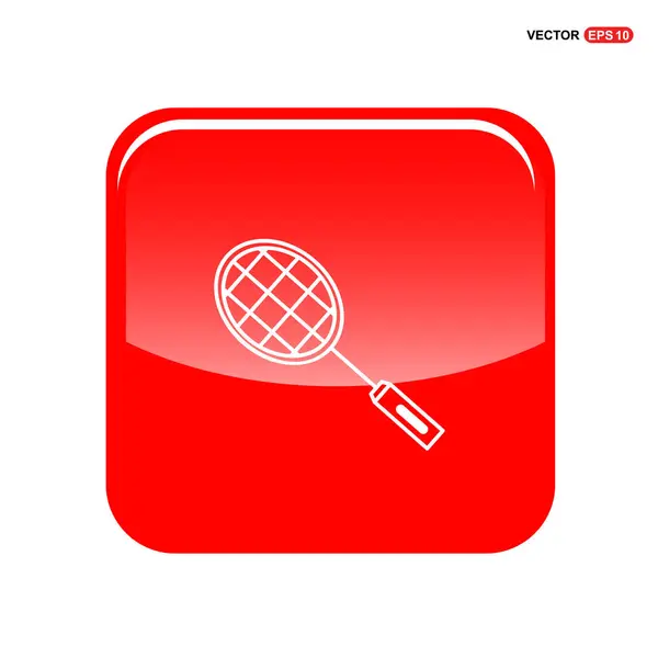Ícone de raquete de badminton — Vetor de Stock