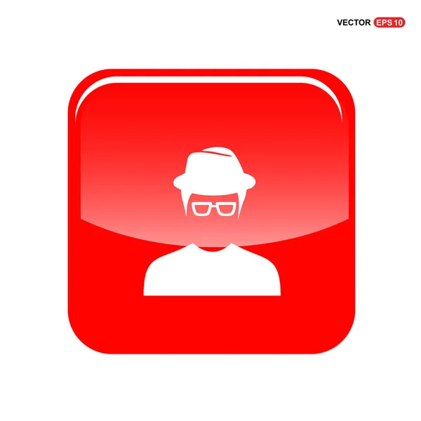 Man in hat avatar icon — Stock Vector
