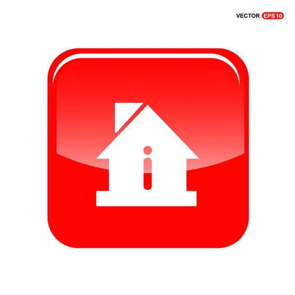Casa o icono de la casa — Vector de stock