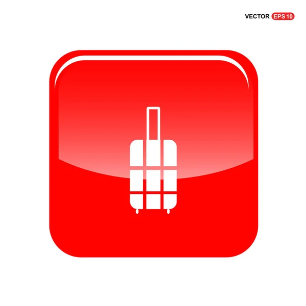 Közúti táska piros gomb — Stock Vector