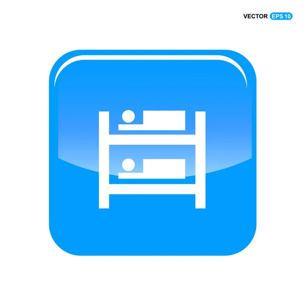 Hostel bed ikon — Stock Vector