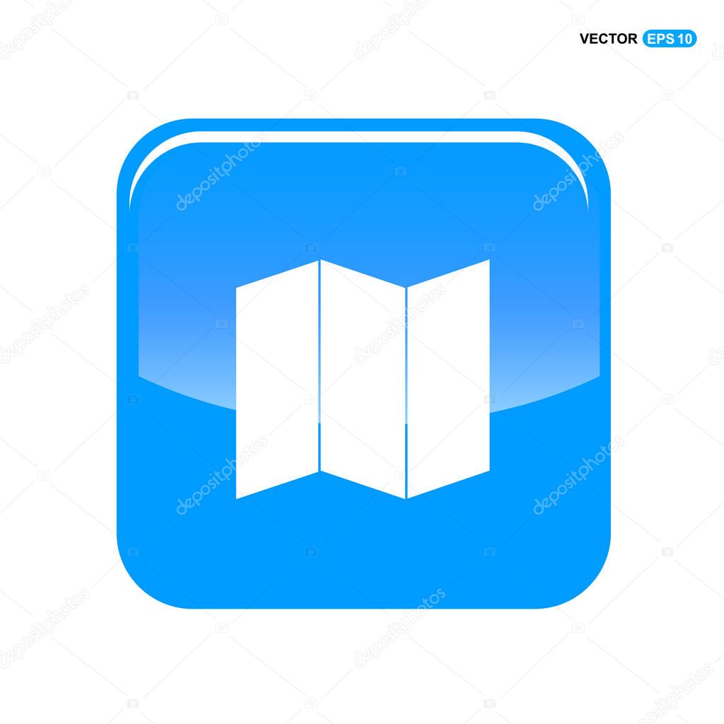 Brochure flyer icon thin line for web and mobile, modern minimalistic flat design