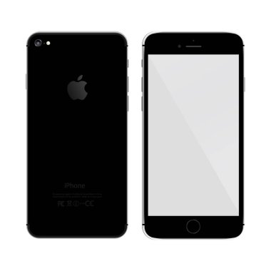 iPhone mockup ön, yan ve arka